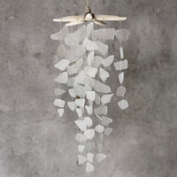 Sea Glass & Starfish Mobile - White Chandelier