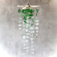 Sea Glass & Starfish Mobile - Ombre Green Chandelier