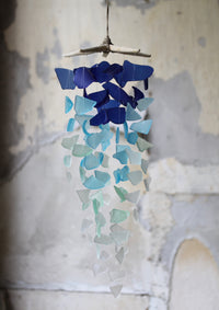 Sea Glass & Starfish Mobile - Royal Ombre Chandelier