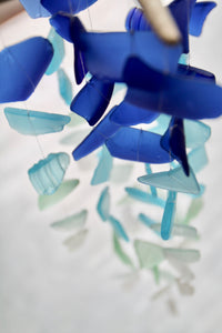 Sea Glass & Starfish Mobile - Royal Ombre Chandelier