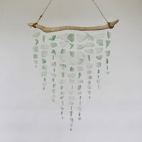 Sea Glass & Driftwood Mobile - Aquamarine Dream