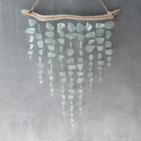 Sea Glass & Driftwood Mobile - Aquamarine Dream