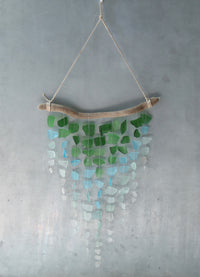 Sea Glass & Driftwood Mobile - Ombre