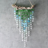 Sea Glass & Driftwood Mobile - Ocean Ombre