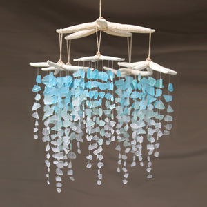 Sea Glass & Starfish Mobile - Colossal Ombre Chandelier