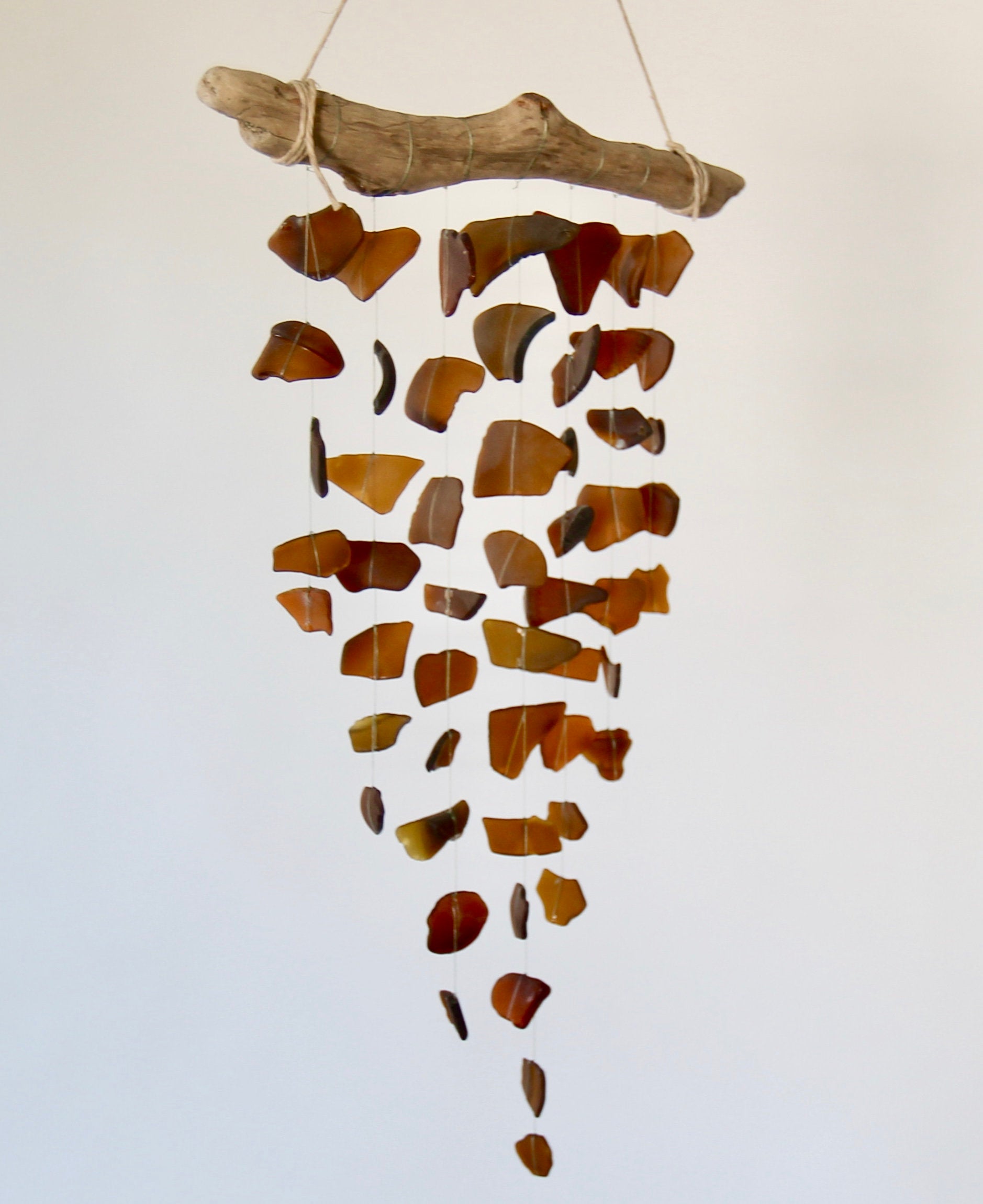 MARE Sea Glass Wind Chime, Mobile, Chime, Driftwood, Suncatcher