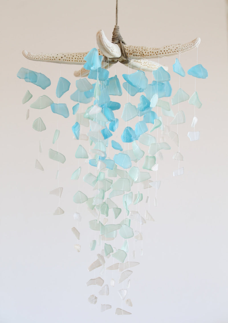 Sea Glass & Starfish Mobile - Grand Ombre - TheRubbishRevival