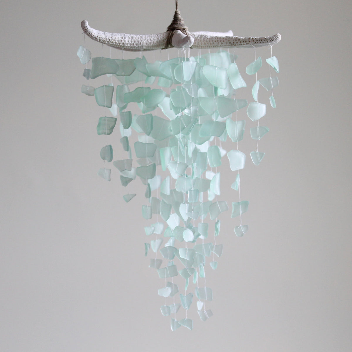 Sea Glass & Starfish Mobile - Seafoam - TheRubbishRevival
