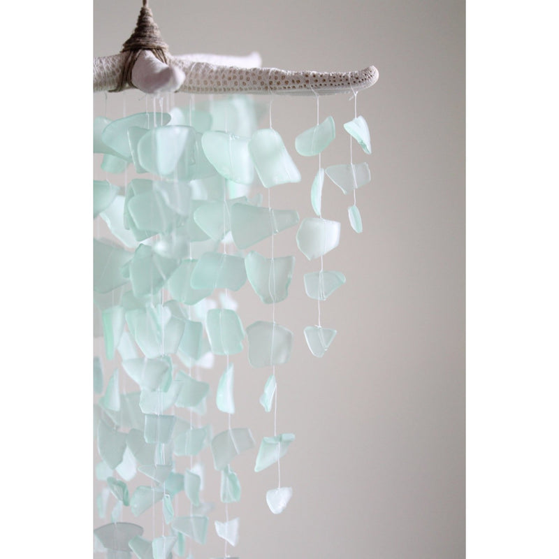 Sea Glass & Starfish Mobile - Seafoam - TheRubbishRevival