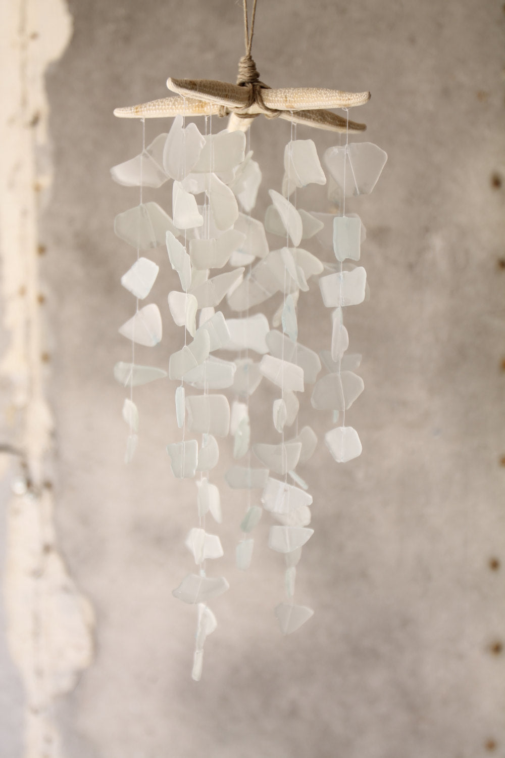 Sea Glass & Starfish Mobile - White - TheRubbishRevival