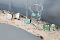 Sea Glass & Silver Mosaic Necklace - Green - TheRubbishRevival