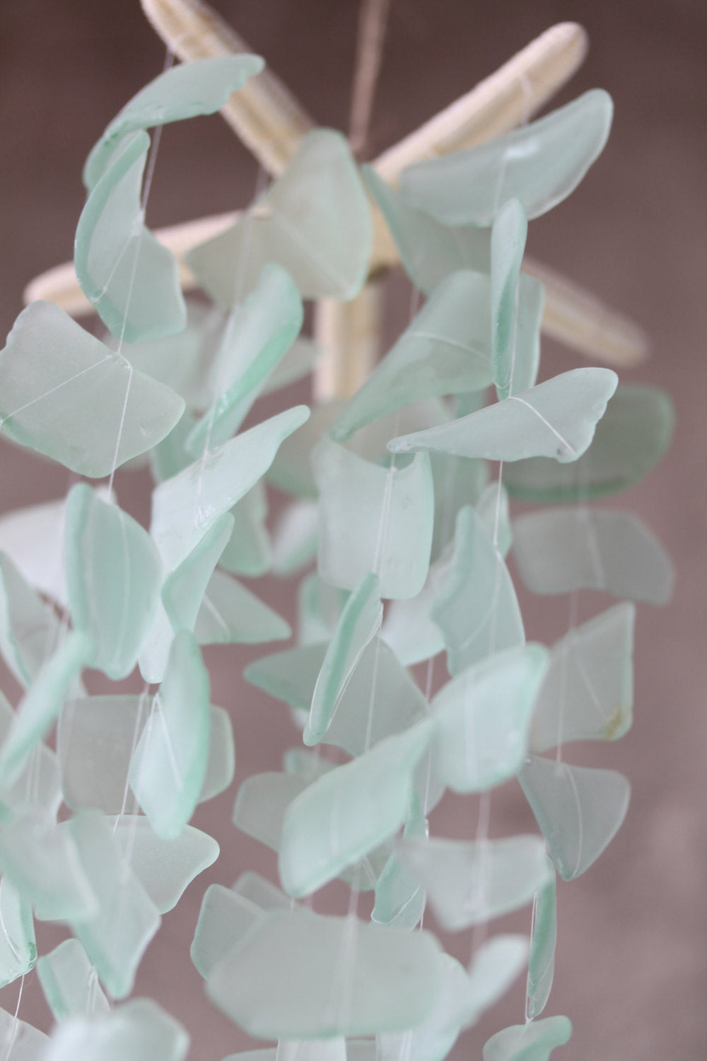 Sea Glass & Starfish Mobile - Solid Seafoam - TheRubbishRevival