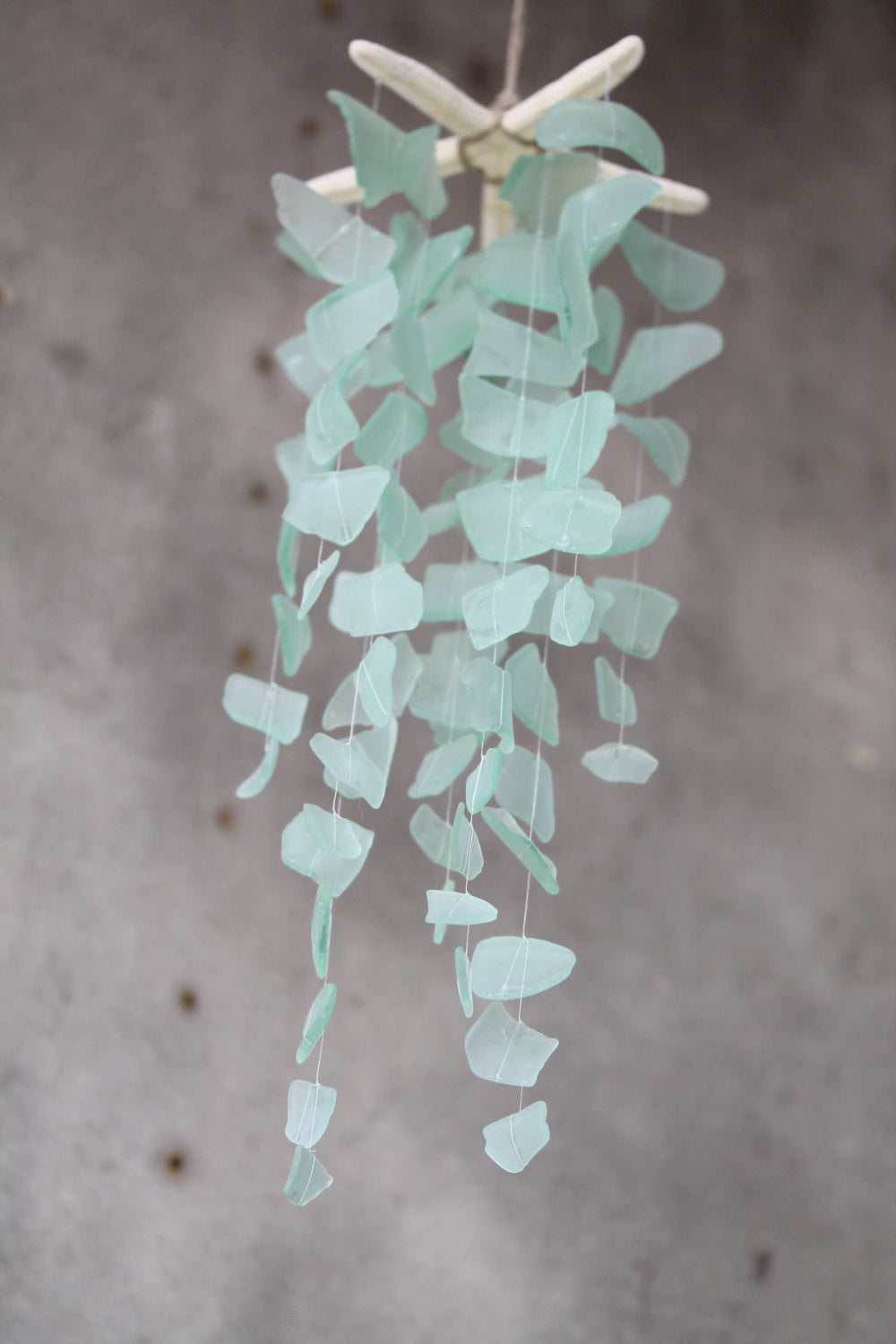 Sea Glass & Starfish Mobile - Solid Seafoam - TheRubbishRevival