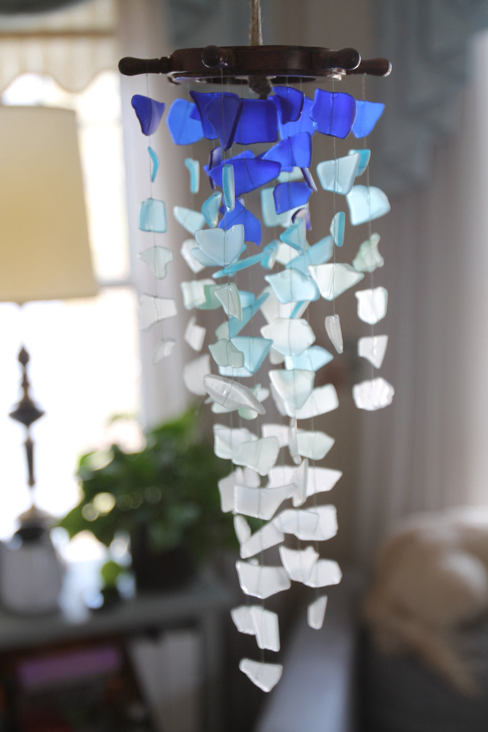 Seaglass & Shipwheel Mobile - TheRubbishRevival